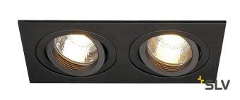 NEW TRIA 155 DOUBLE GU10 CS светильник встраиваемый для 2-х ламп GU10 по 50Вт макс., черный