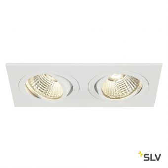 NEW TRIA 155 DOUBLE CS светильник встраиваемый 14Вт с БП и LED 2700К, 1160лм, 2x 38°, белый