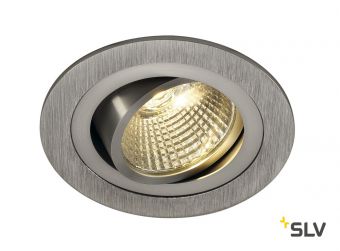 NEW TRIA 77 ROUND CS светильник встраиваемый 9.1Вт с БП и LED 3000К, 700лм, 38°, матиров. алюминий