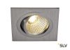 NEW TRIA 77 SQUARE CS светильник встраиваемый 9.1Вт с БП и LED 3000К, 700лм, 38°, матиров. алюминий