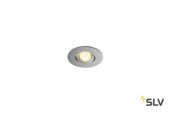 NEW TRIA 40 ROUND CS светильник встраиваемый IP44 4.4Вт с БП и LED 3000К, 143лм, 30°, мат. алюминий