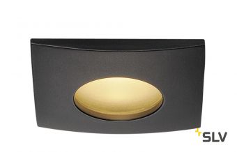 OUT 65 SQUARE светильник встраиваемый IP65 12Вт с LED 3000К, 510лм, 38°, черный